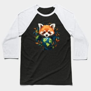 Red Panda Earth Day Baseball T-Shirt